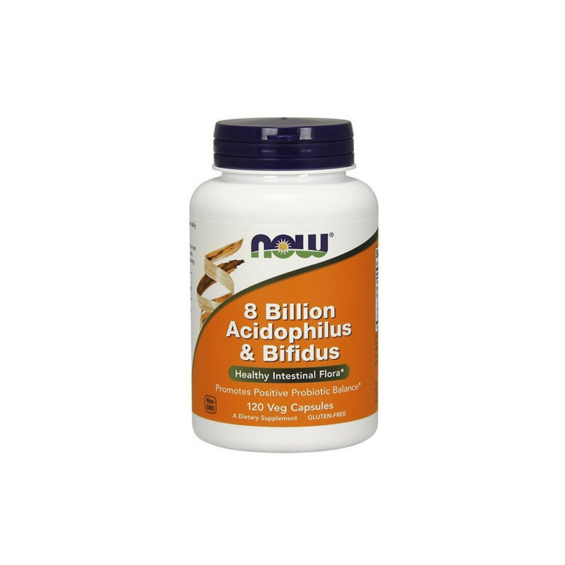 NOW- 8 Bilion Acidophilus & Bifidus 120 kaps.