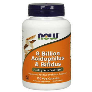 NOW- 8 Bilion Acidophilus & Bifidus 120 kaps.