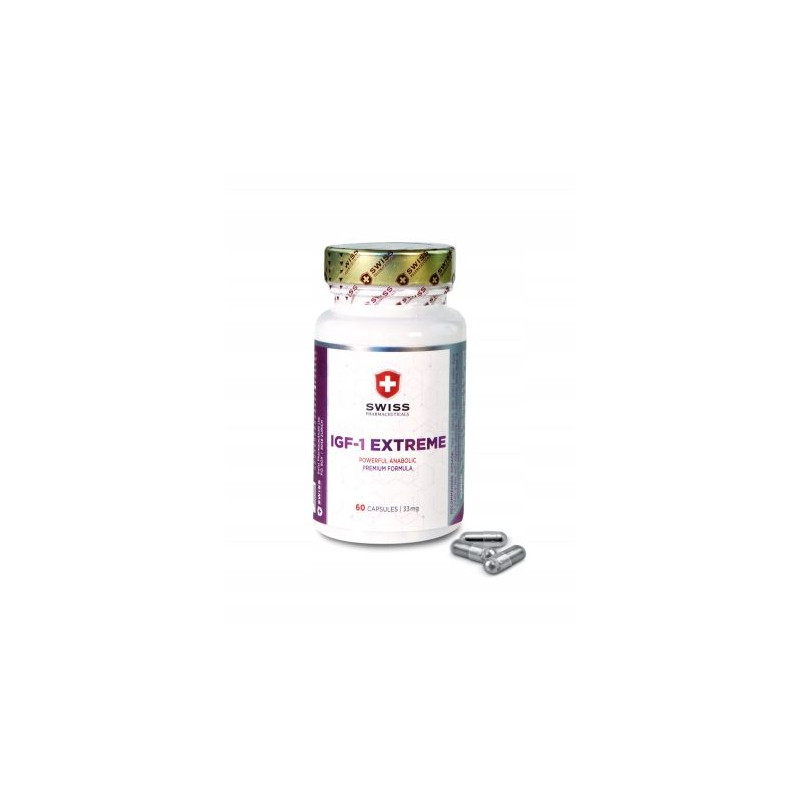 Swiss Pharmaceuticals IGF -1 EXTREME 33mg 60kaps. Swiss Pharmaceuticals IGF -1 EXTREME 33mg 60kaps.